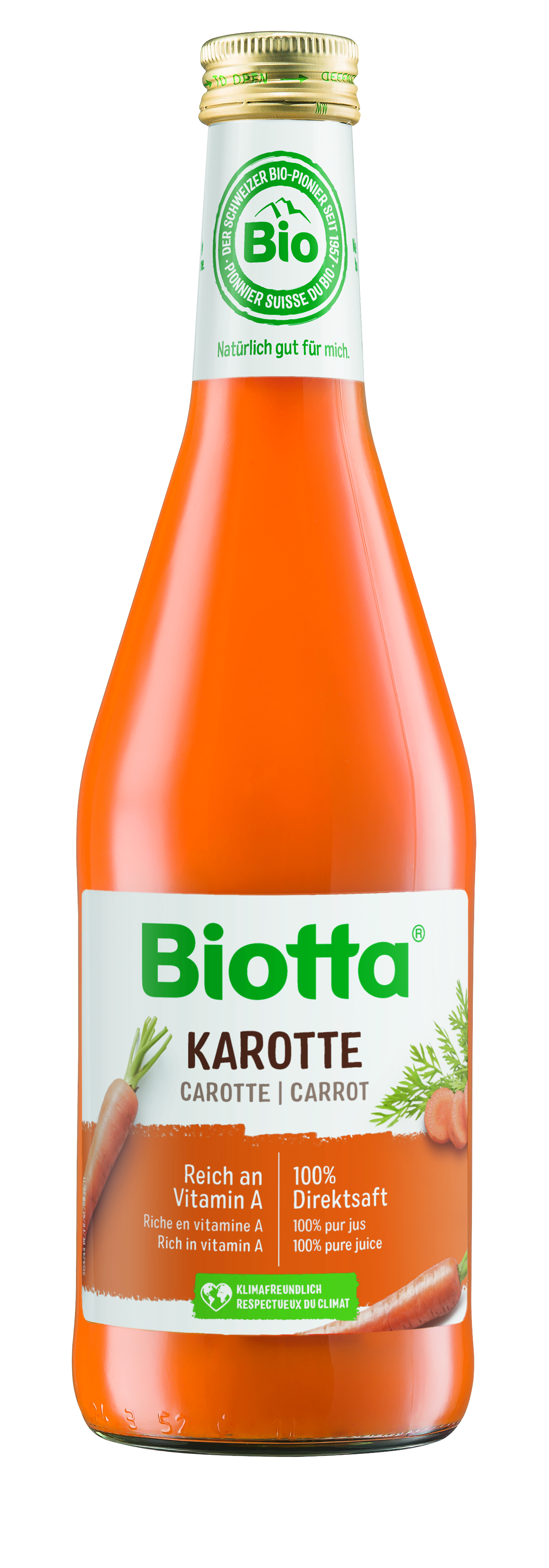 Biotta mrkvová šťava 6 kartónov - cena za 1 ks 4,055€ s DPH